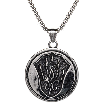 Fenrir wolf pendant necklace with stones (Steel 316L)
