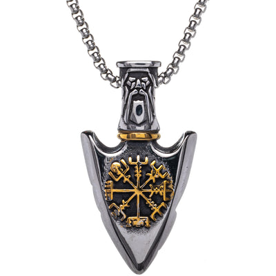 Gungnir Vegvísir spear pendant necklace (Steel 316L)