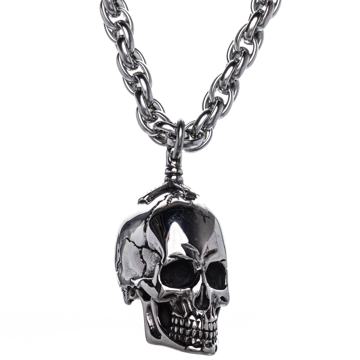 Rock-style skull pendant necklace (Steel 316L)