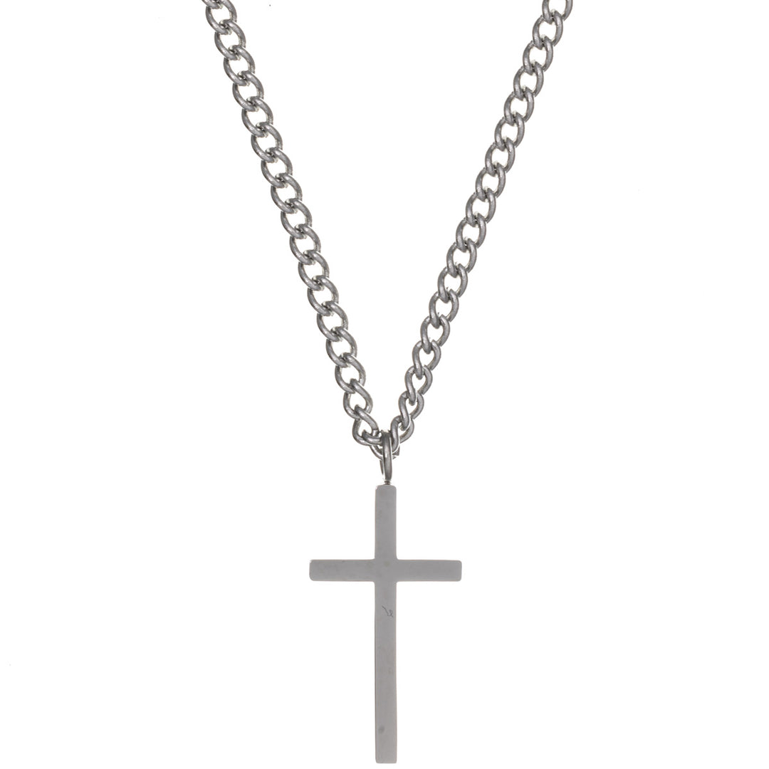 Cross pendant necklace 40cm +5cm (Steel 316L)