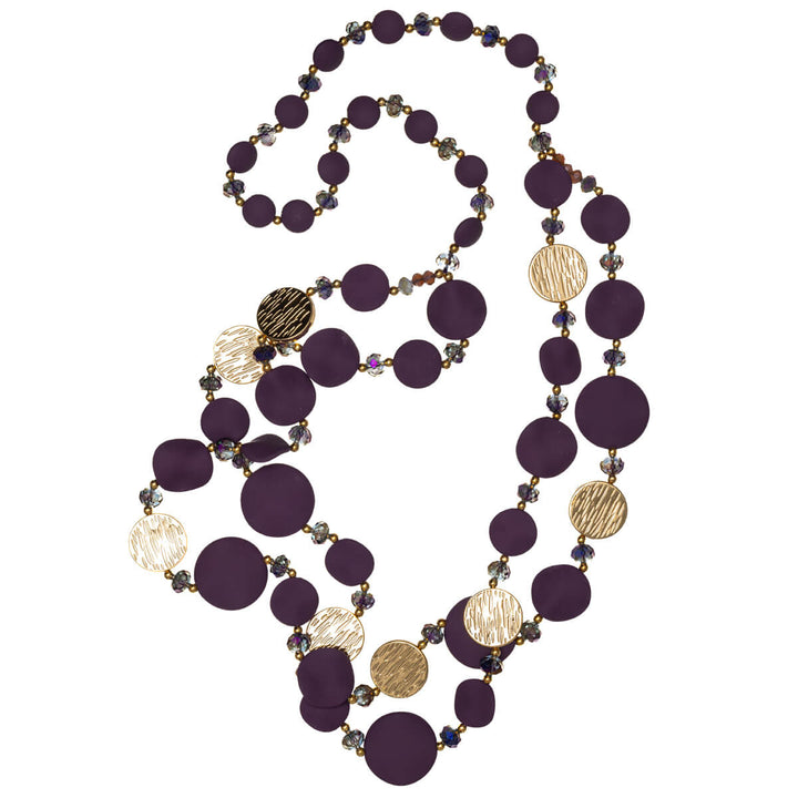 Long stone neck beads 96cm