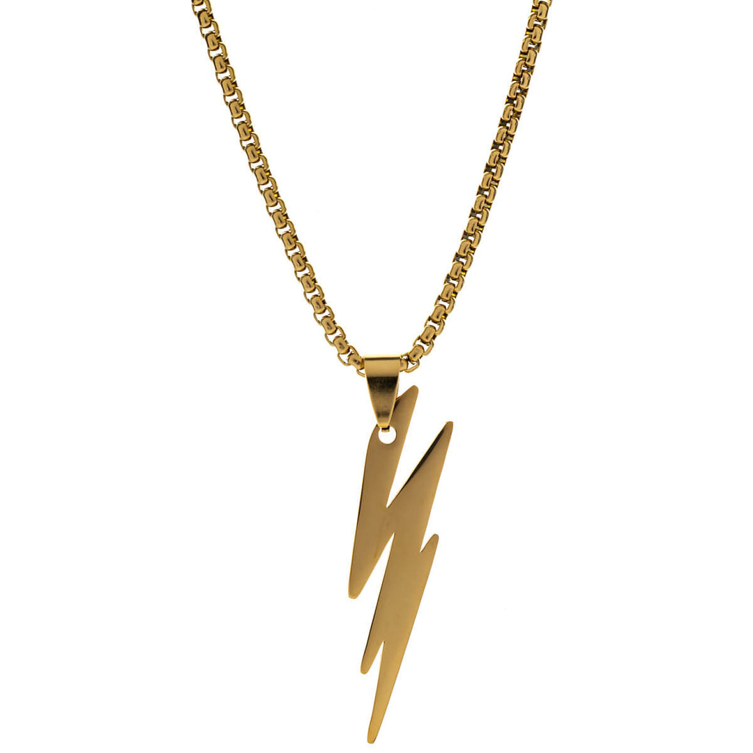 Lightning pendant necklace 60cm (Steel 316L)