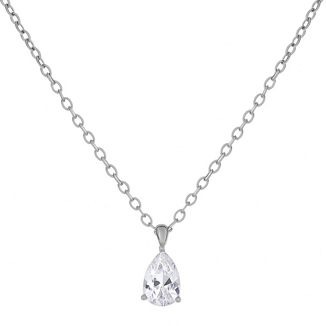 Pisara zirconia pendant necklace (Steel 316L)
