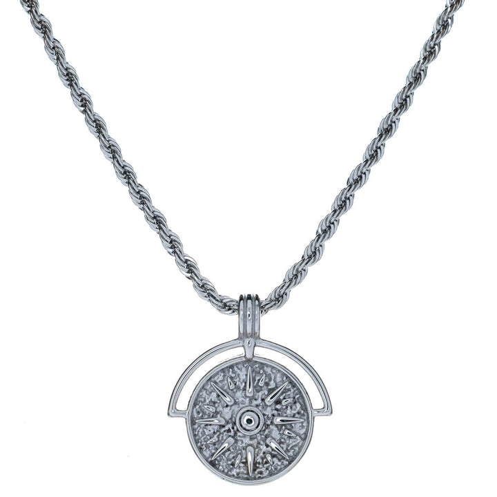 Sun pendant necklace cordell chain (Steel 316L)