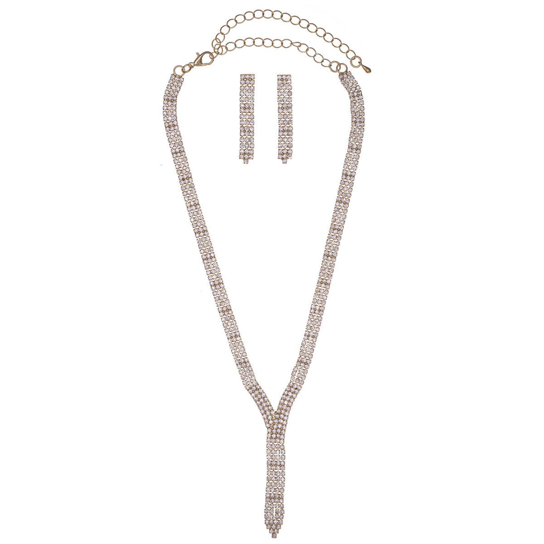 Exquisite y-shaped necklace + earrings