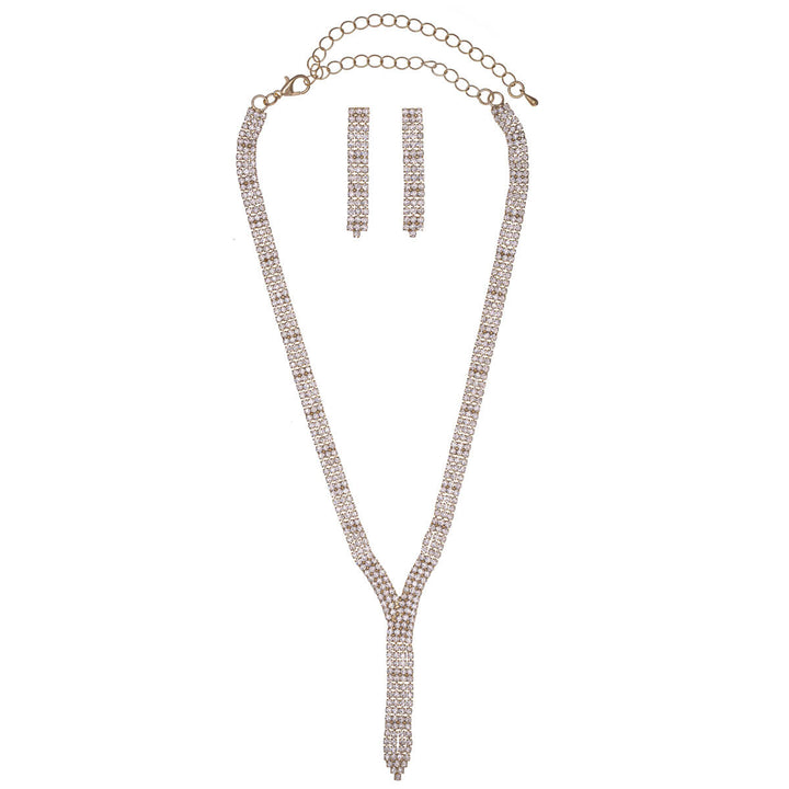 Exquisite y-shaped necklace + earrings