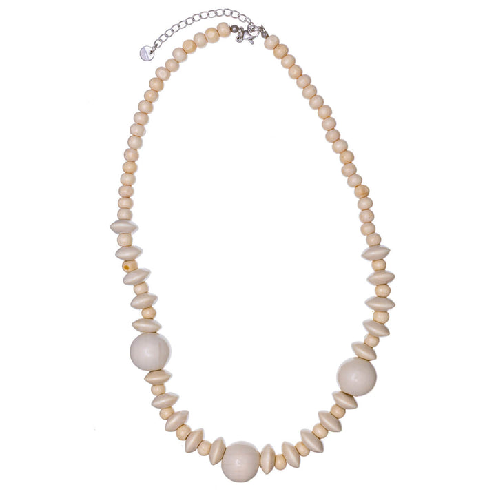 Bead necklace 43cm (Steel 316L)