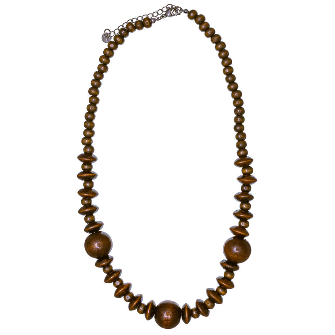 Bead necklace 43cm (Steel 316L)