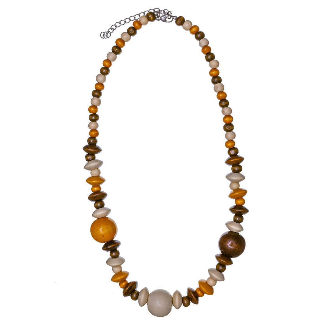 Bead necklace 43cm (Steel 316L)