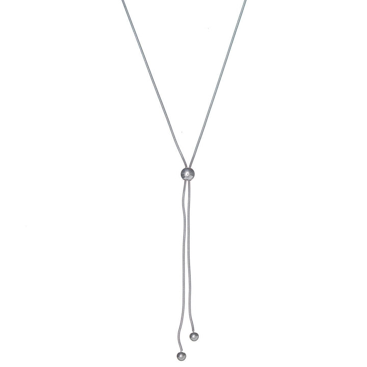 Adjustable Y-shaped necklace with beads (Steel 316L)