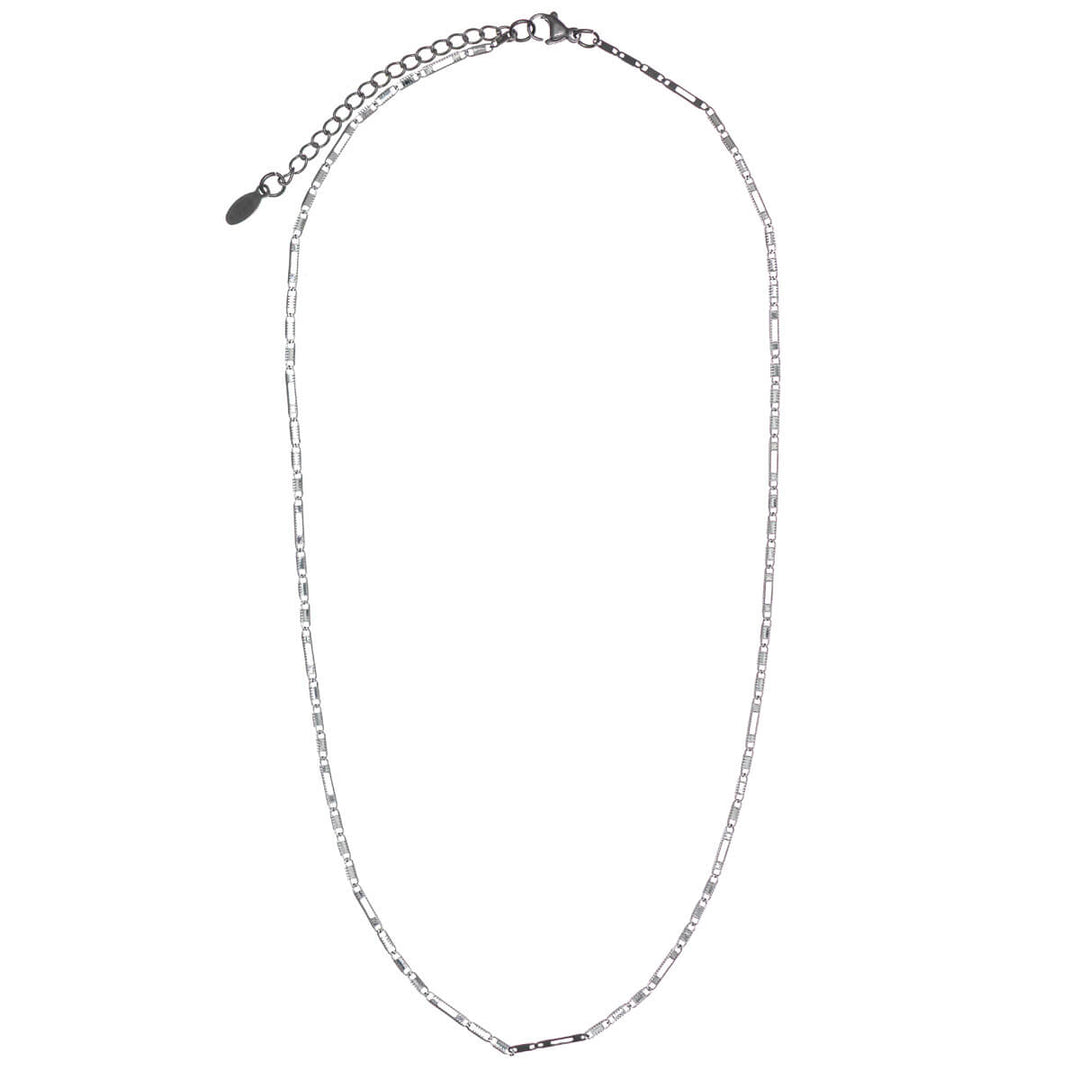 Decorative thin figaro necklace 45cm +5cm (Steel 316L)
