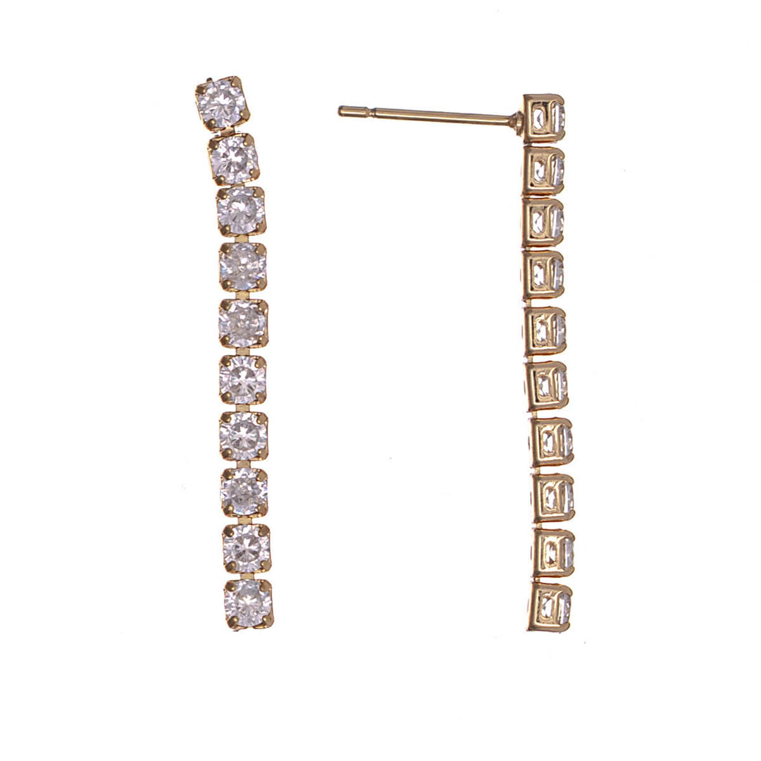 Zirconia party necklace riviera & earrings