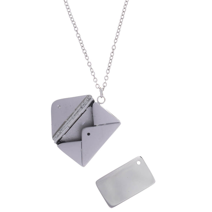 Openable envelope pendant necklace (316L steel)