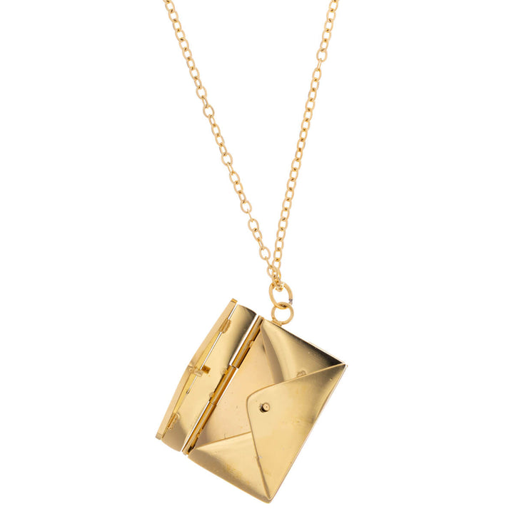 Openable envelope pendant necklace (316L steel)