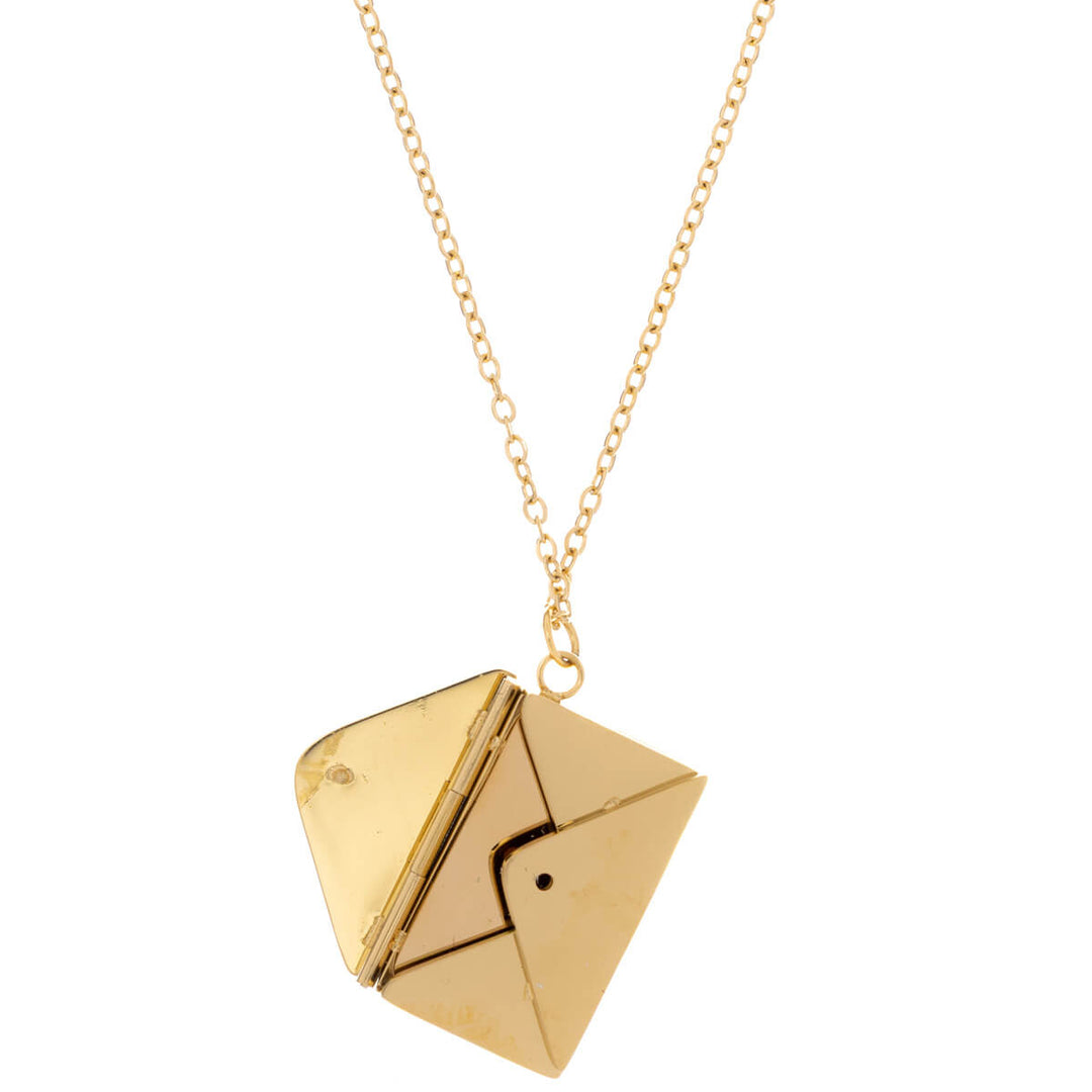 Openable envelope pendant necklace (316L steel)