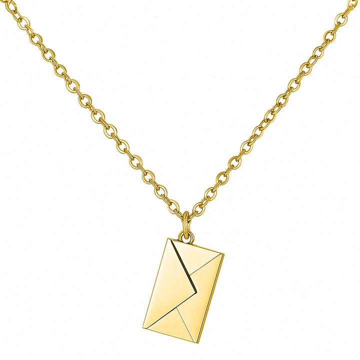Openable envelope pendant necklace (316L steel)