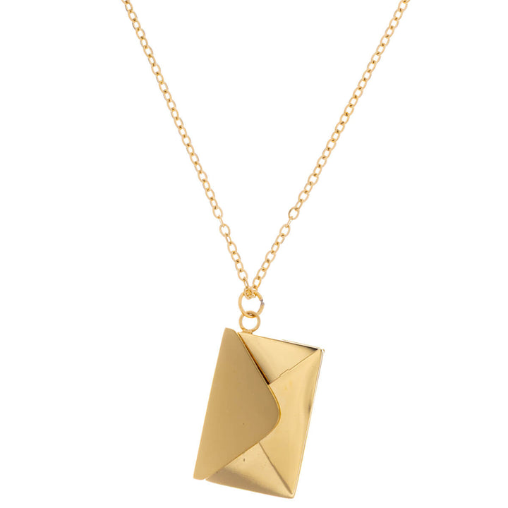 Openable envelope pendant necklace (316L steel)