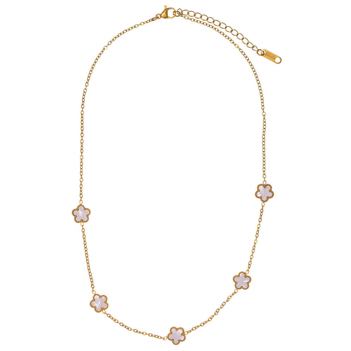 Four-leaf clover necklace 40cm +5cm (316L steel)