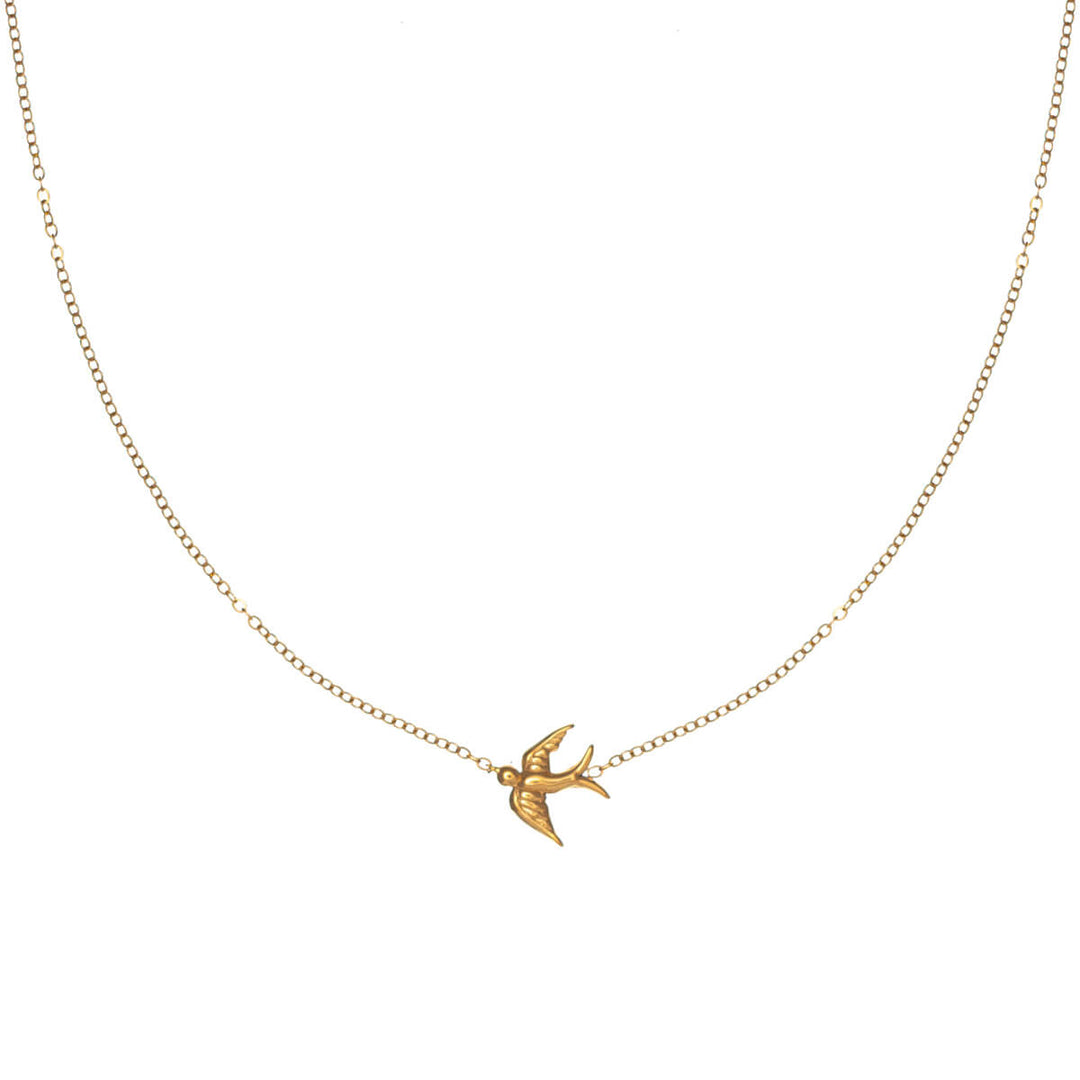 Swallow necklace 40cm +5cm (Steel 316L)