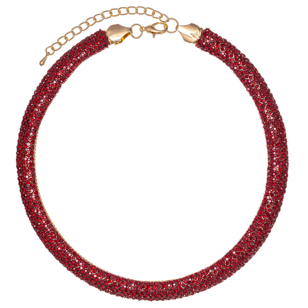 Rhinestone party necklace collar