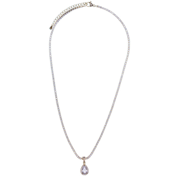 Teardrop zirconia necklace