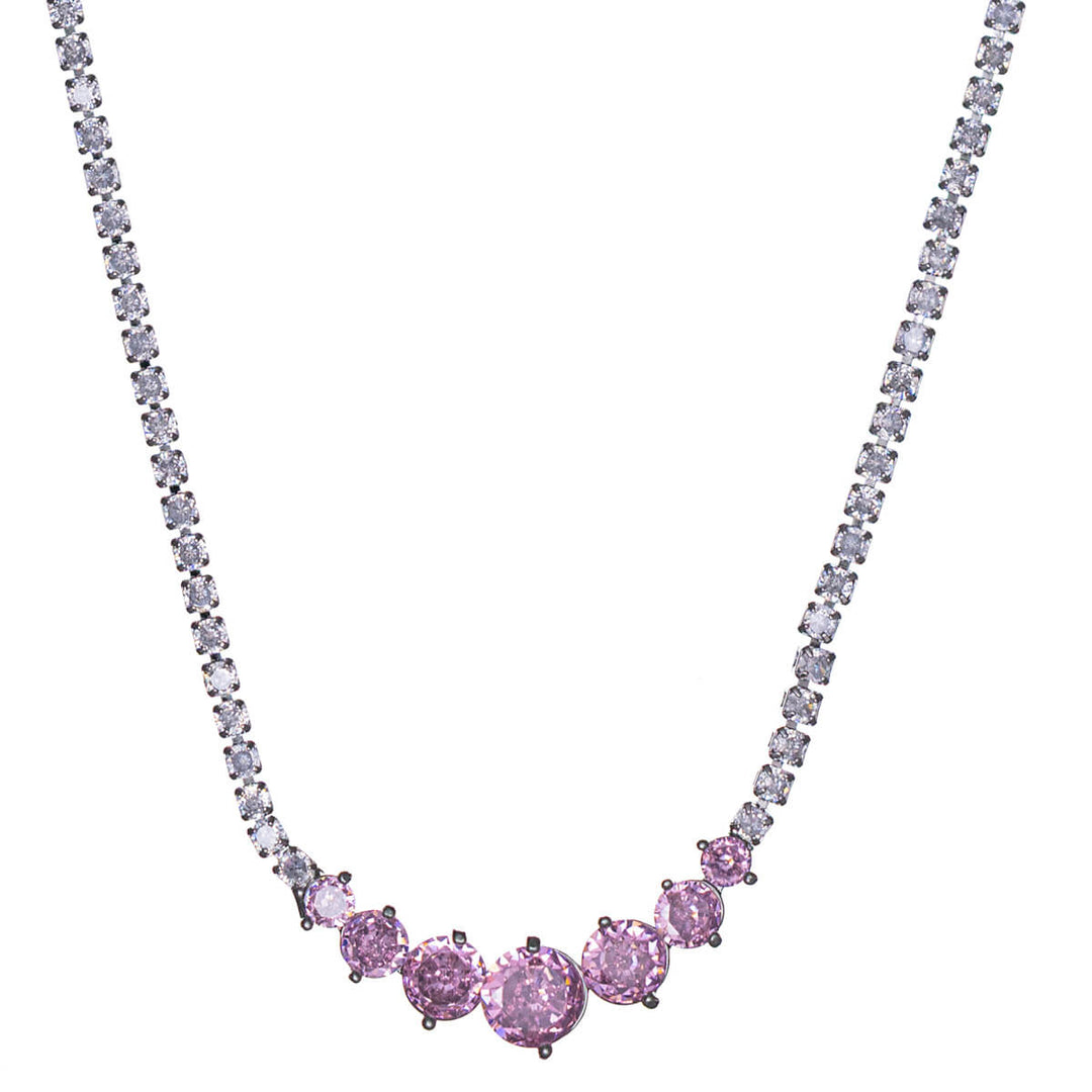 Multi-stone zirconia necklace