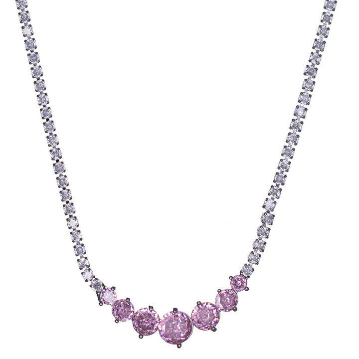 Multi-stone zirconia necklace