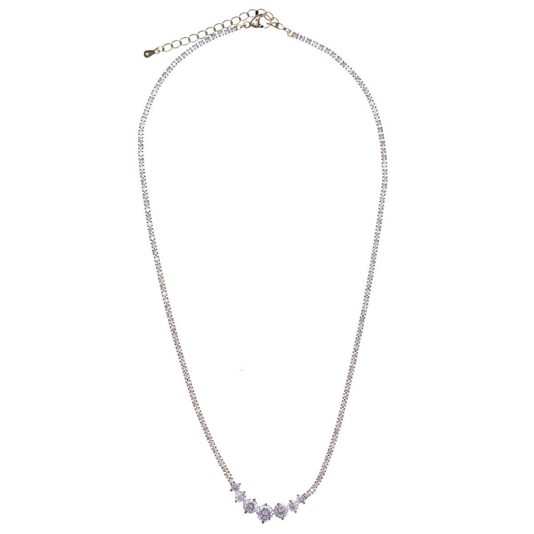 Multi-stone zirconia necklace