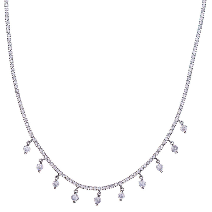 Dangle zirconia necklace