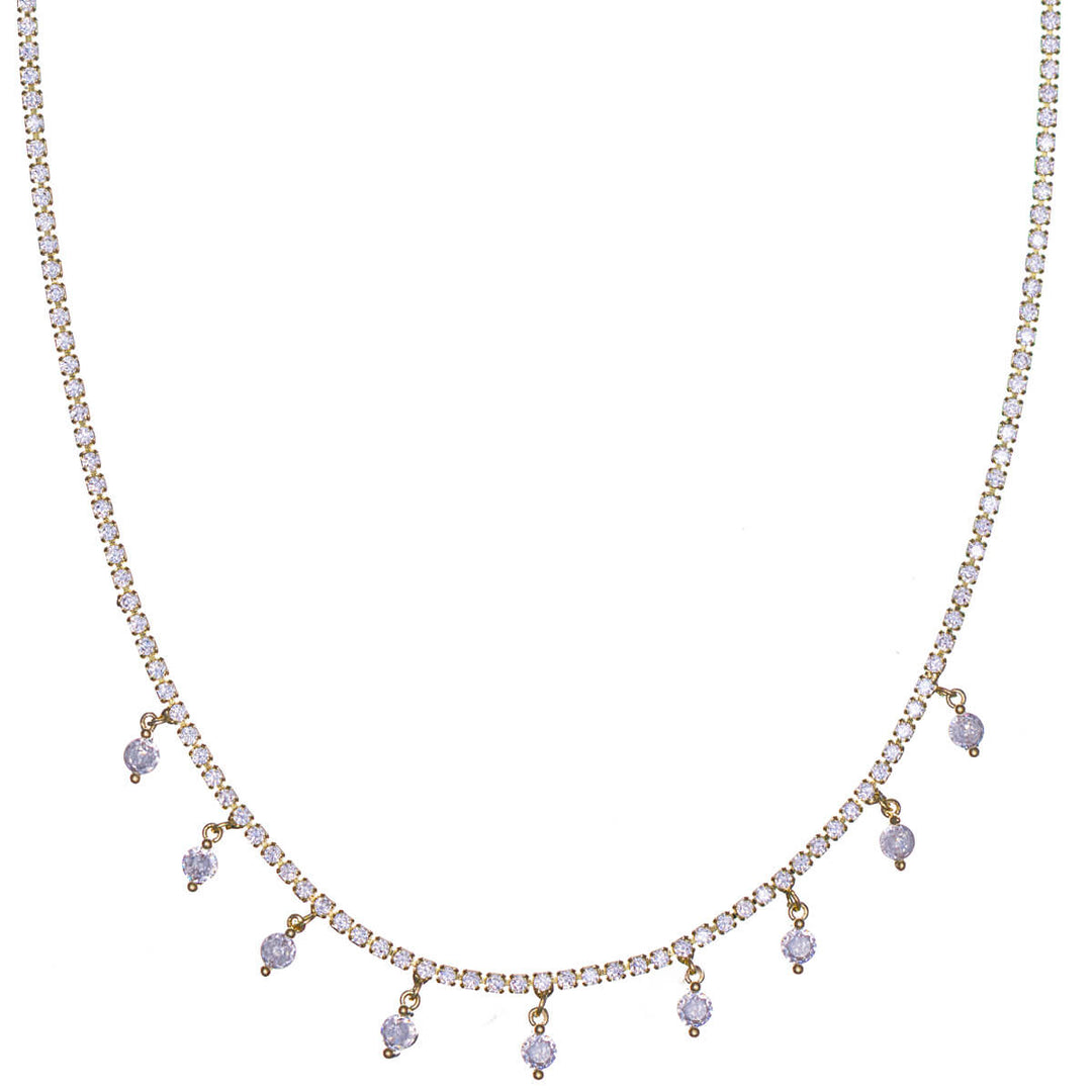 Dangle zirconia necklace