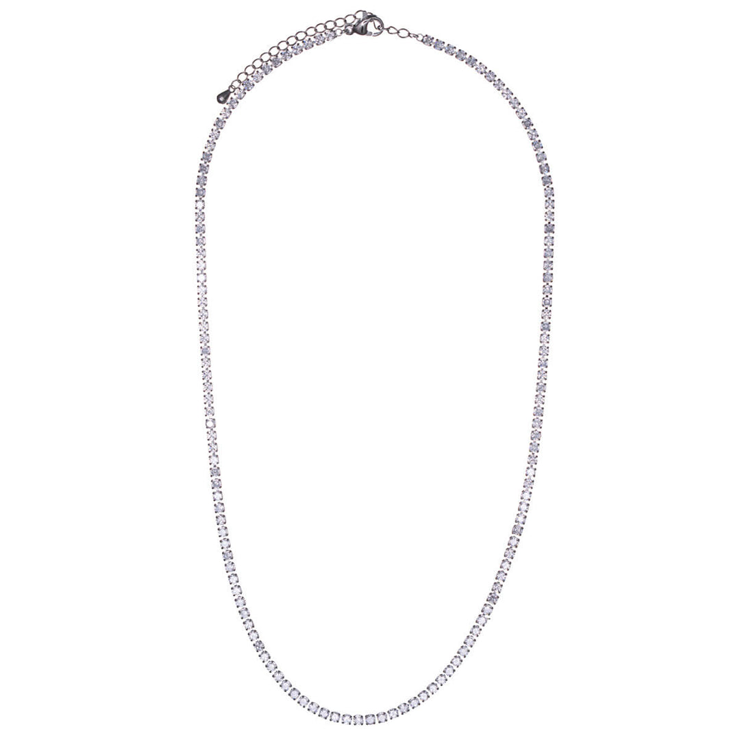 Single-row zirconia necklace