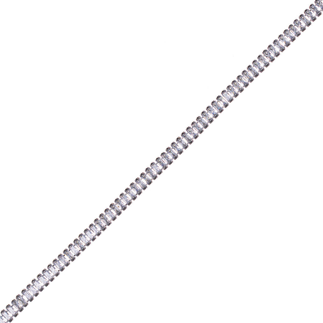 Delicate baguette zirconia necklace