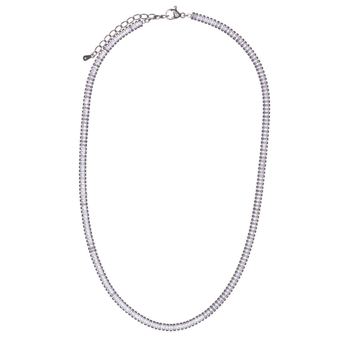 Delicate baguette zirconia necklace