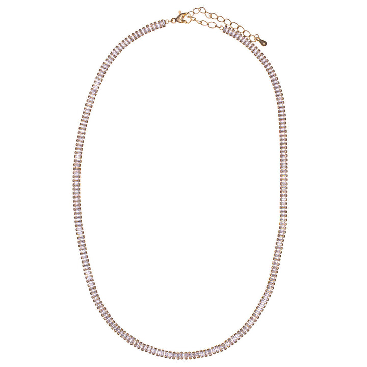 Delicate baguette zirconia necklace