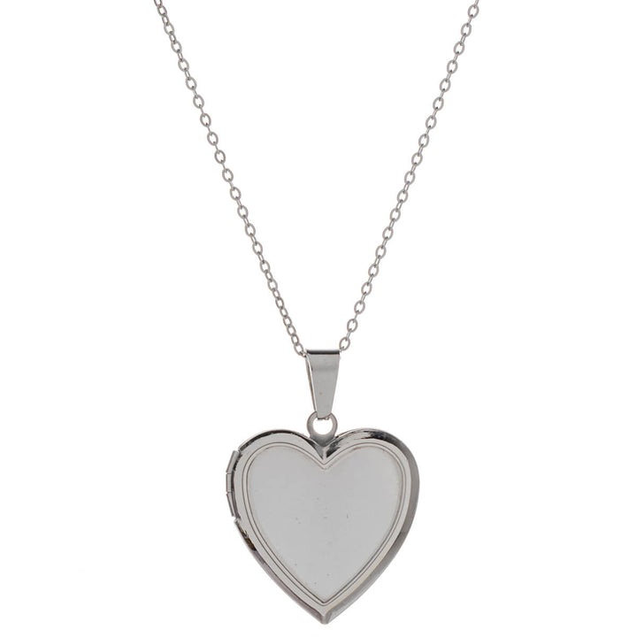 Heart medallion pendant necklace - surgical steel (316L)