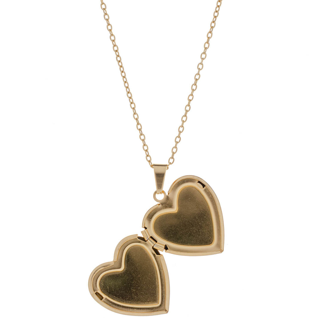 Heart medallion pendant necklace - surgical steel (316L)