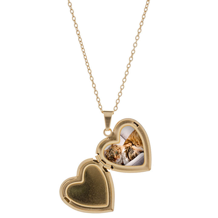 Heart medallion pendant necklace - surgical steel (316L)