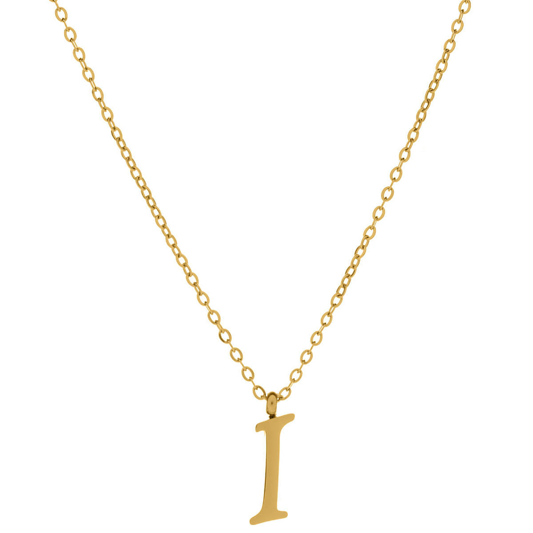 Gold letter necklace calligraphy letter – 18k surgical steel (316L)