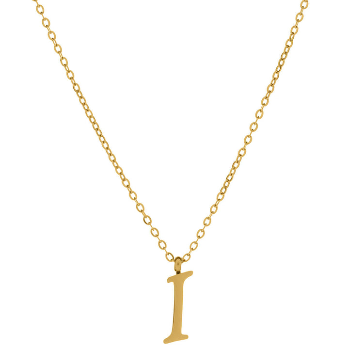 Gold letter necklace calligraphy letter – 18k surgical steel (316L)
