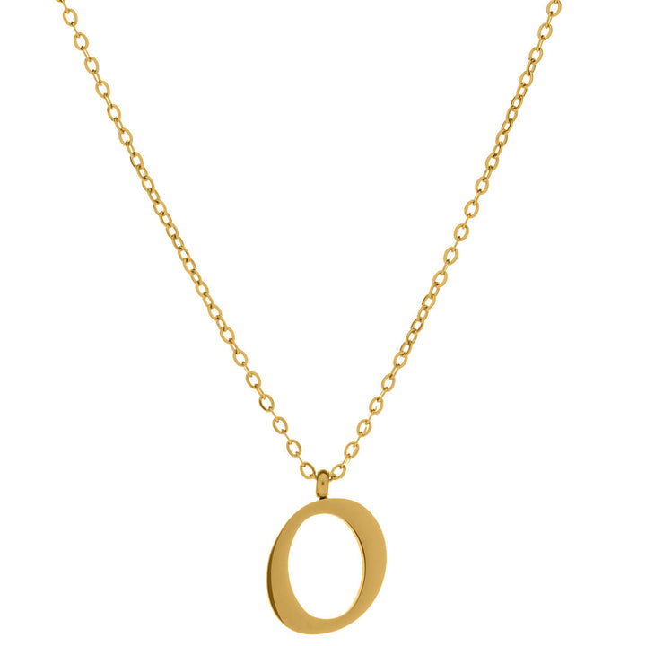 Gold letter necklace calligraphy letter – 18k surgical steel (316L)