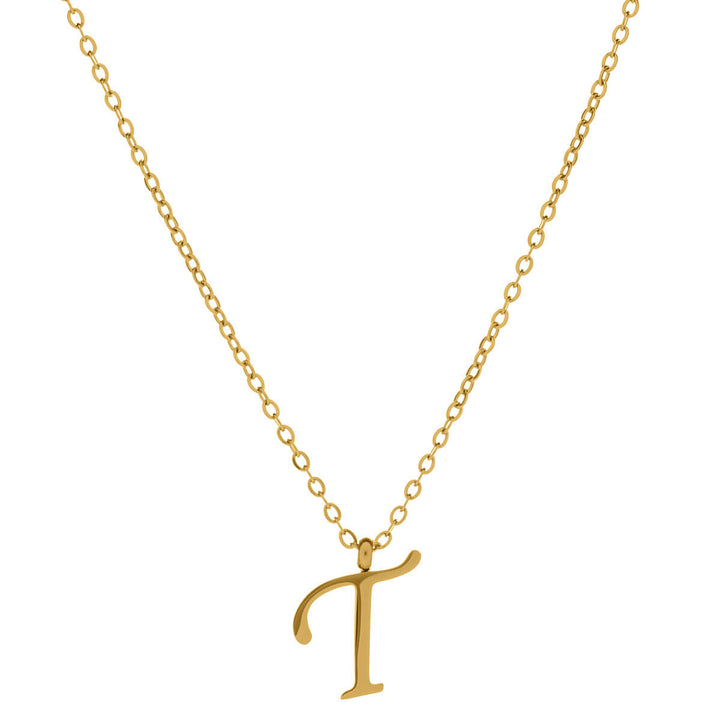 Gold letter necklace calligraphy letter – 18k surgical steel (316L)