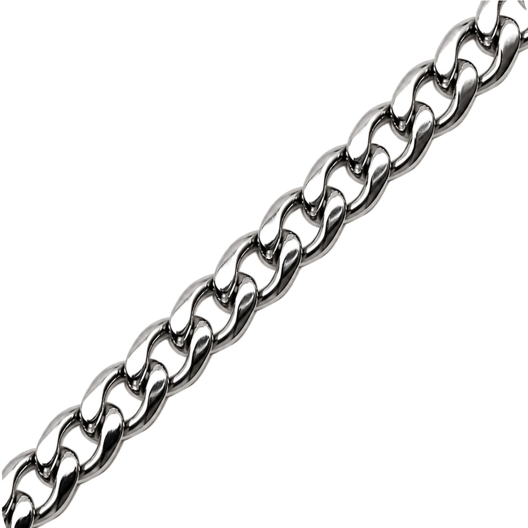 Flat Armored Chain Steel Necklace, 9 mm, 57 cm (316L Steel)