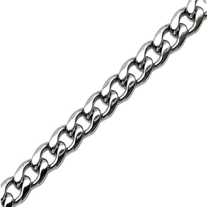 Flat Armored Chain Steel Necklace, 9 mm, 57 cm (316L Steel)