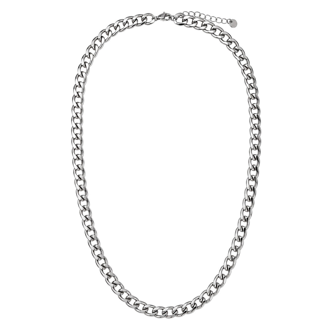 Flat Armored Chain Steel Necklace, 9 mm, 57 cm (316L Steel)