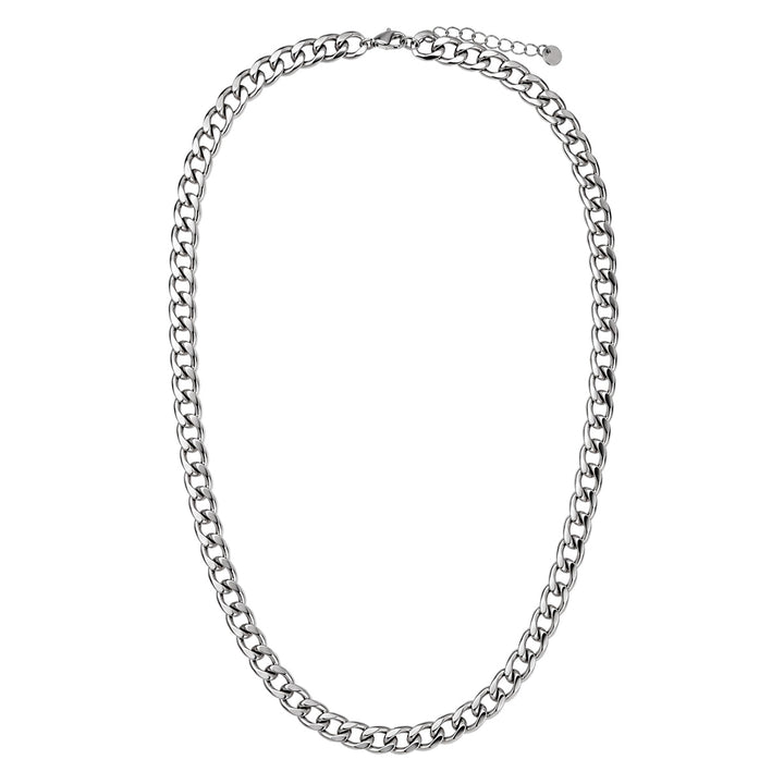 Flat Armored Chain Steel Necklace, 9 mm, 57 cm (316L Steel)