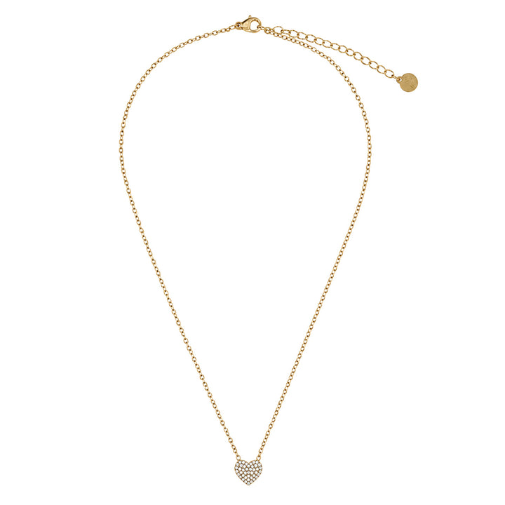 Heart Necklace with Stone Pendant (316L Stainless Steel)