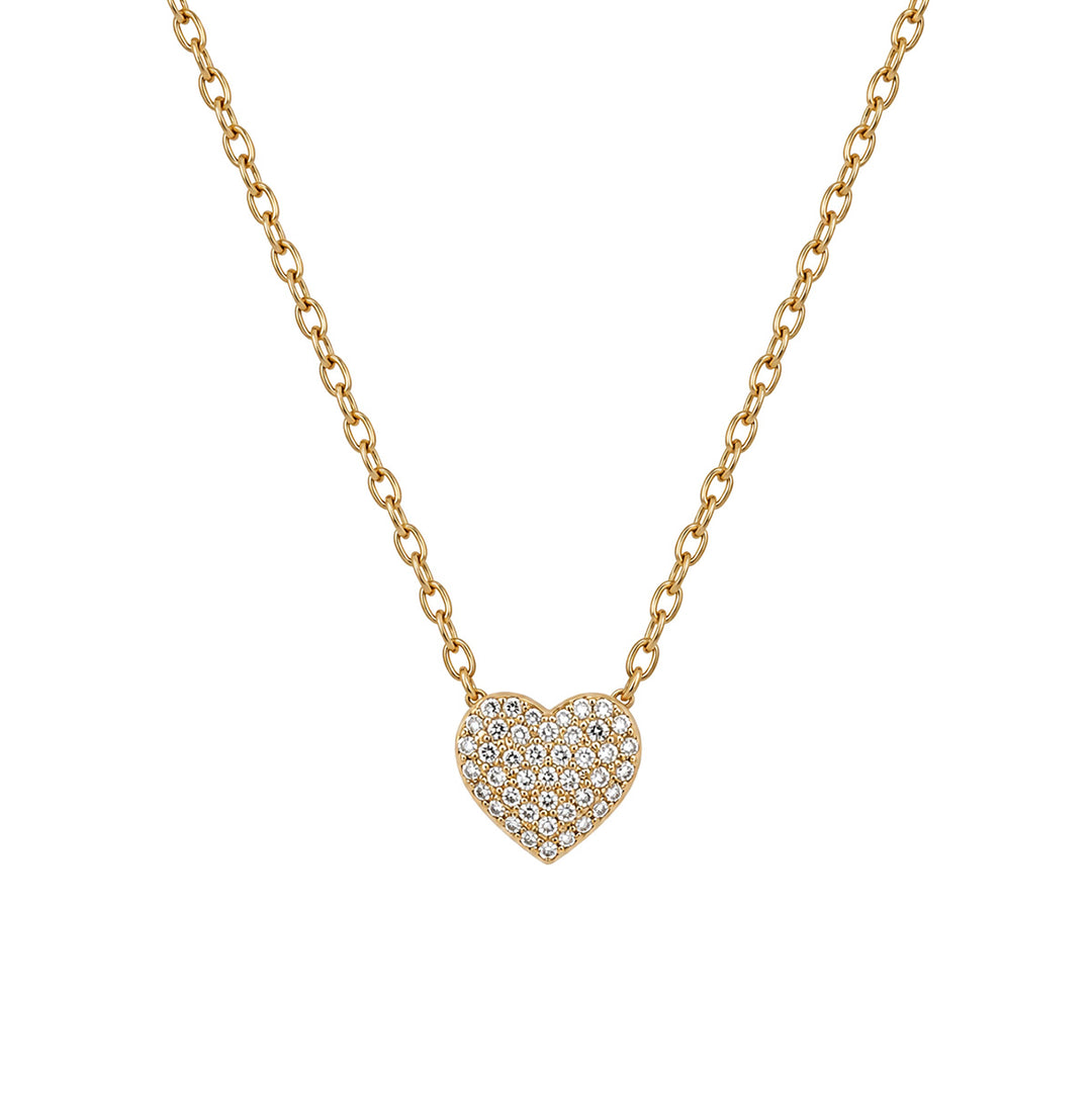 Heart Necklace with Stone Pendant (316L Stainless Steel)
