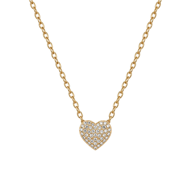 Heart Necklace with Stone Pendant (316L Stainless Steel)