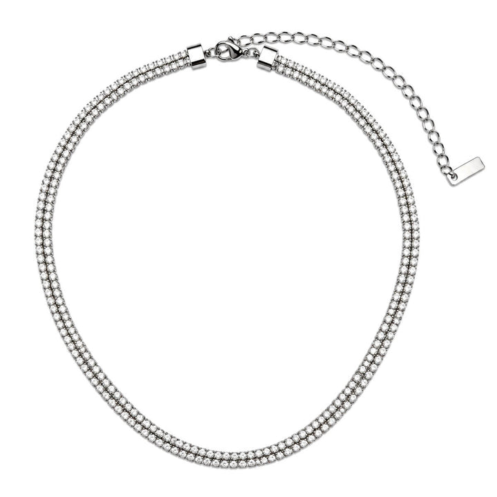 Festive Zirconia Choker Necklace (316L Stainless Steel)