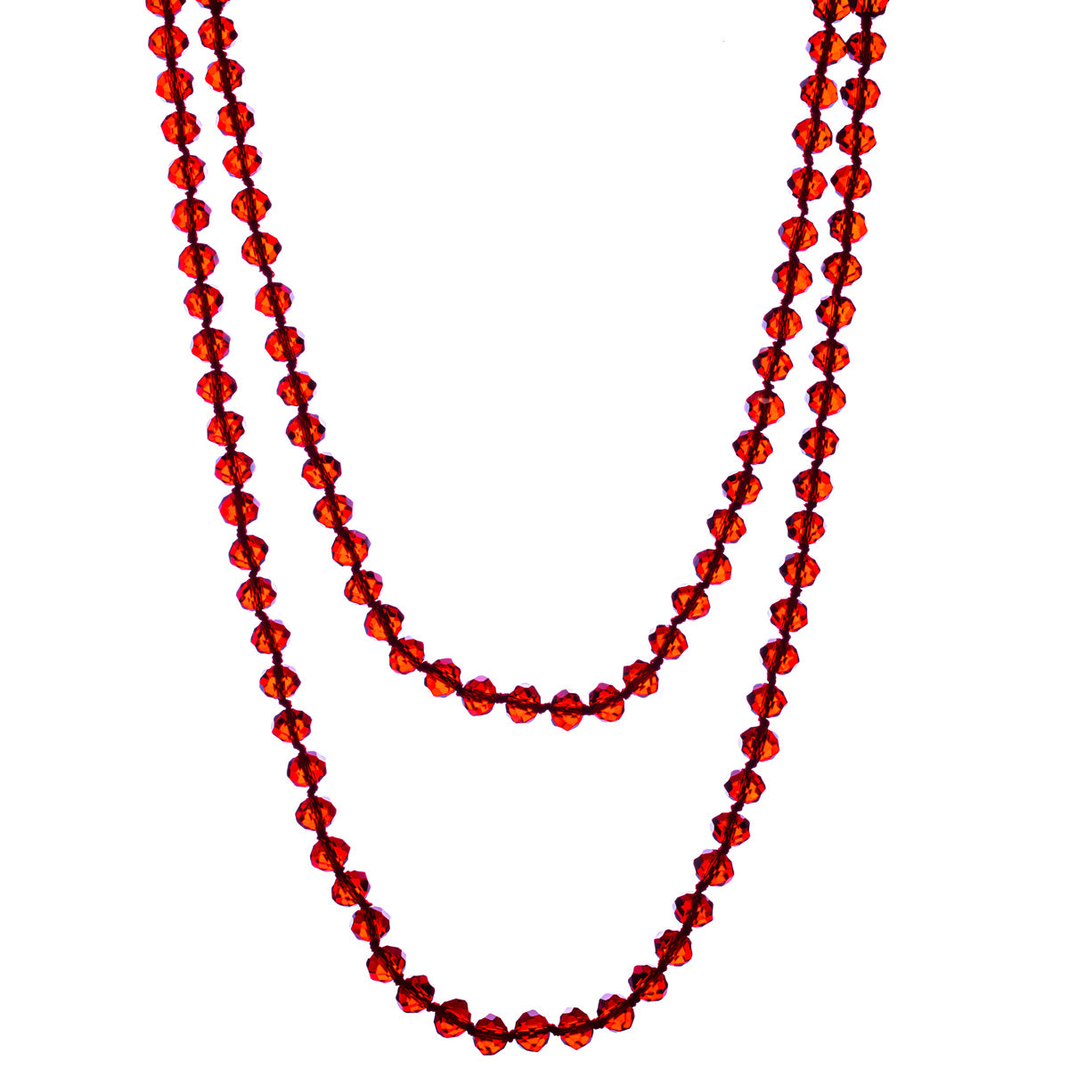 Necklace beads chevron glass bead necklace 125cm